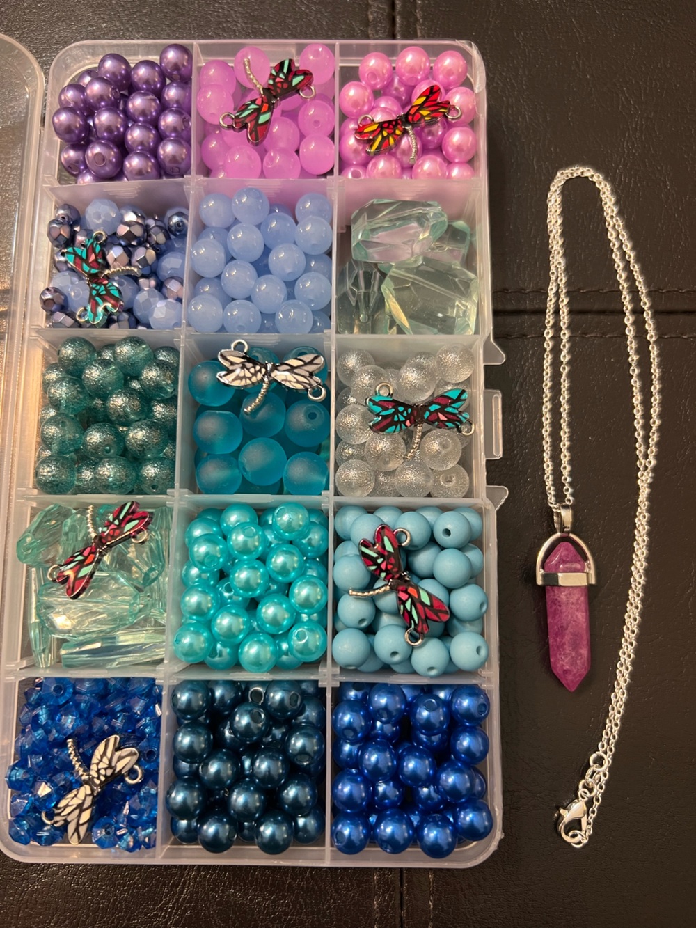 Craft Beads, DRAGONFLY FIELDS - NO BEES, Jewelry Supplies, loose bulk beads